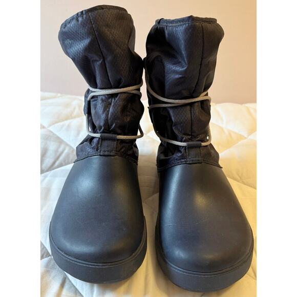 CROCS Crocband Cinch Mid Rain Fur Lined Winter Boots Size 8 - Picture 2 of 5